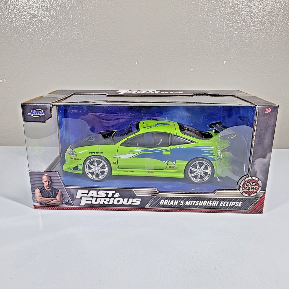 Jada Toys Fast & Furious Brian's Mitsubishi Eclipse 1:24 Diecast Car Green